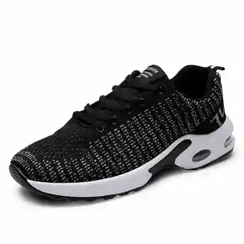 

2019 New brand Breathable Lightweight sneakers Men sport shoes men jogging shoes Couple fly wove large size 35-47 basket femme