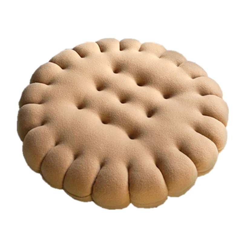 Real life Biscuit Shape Plush Cushion Soft Creative Pillow Chair Car Seat Pad Decorative Cookie Tatami Back Cushion Sofa Home 2