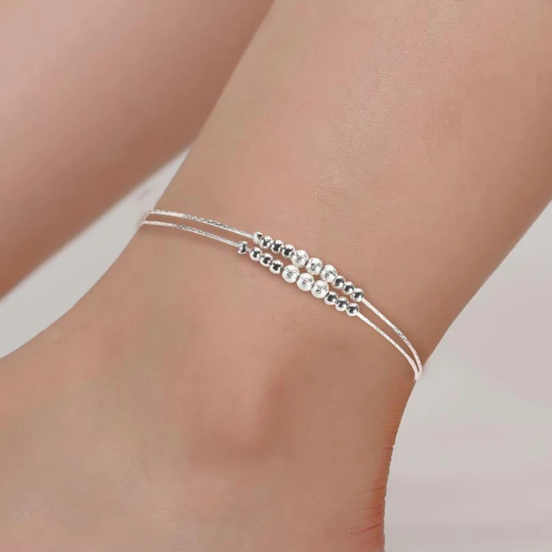 New Vintage Anklet Set Fashion Anklets For Women 2pcs/set Multilayers Adjustable 2020 Bracelet On Leg Foot Beach Jewelry | Украшения и