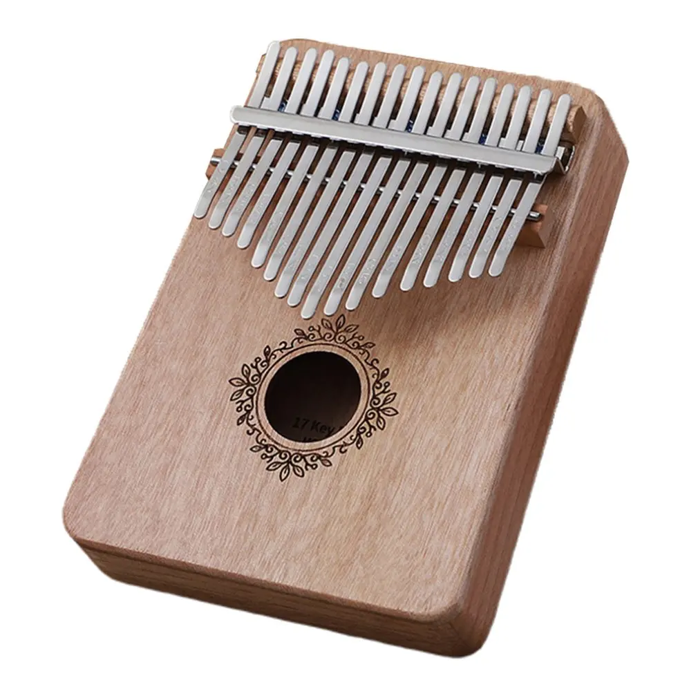 

Protable Piano 17 Keys Kalimba Thumb Piano Made By Single Board High-Quality Wood Mahogany Body Musical Instrument