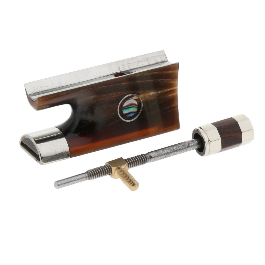 Ox Horn Wood Violin Bow Frog with Screw for Violinist Fiddle Player