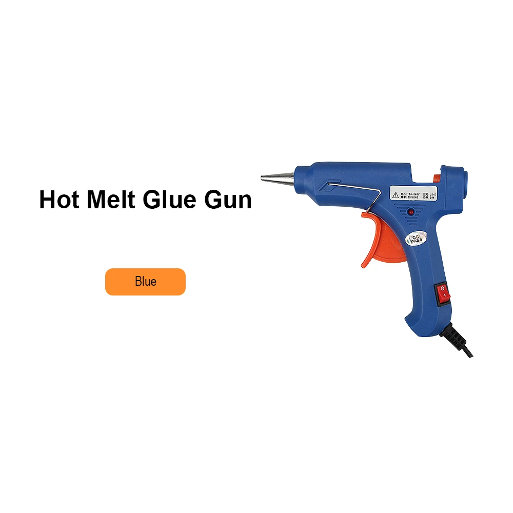 Blue Glue Gun Электрический термоплавкий клеевой пистолет JelBo, Ремонтный инструмент, плавильный пистолет, набор 7 мм, клеевой стержень, плавление железа, восковая печать, электроинструменты 20 Вт, DIY Craft - Цвет: Blue Glue Gun