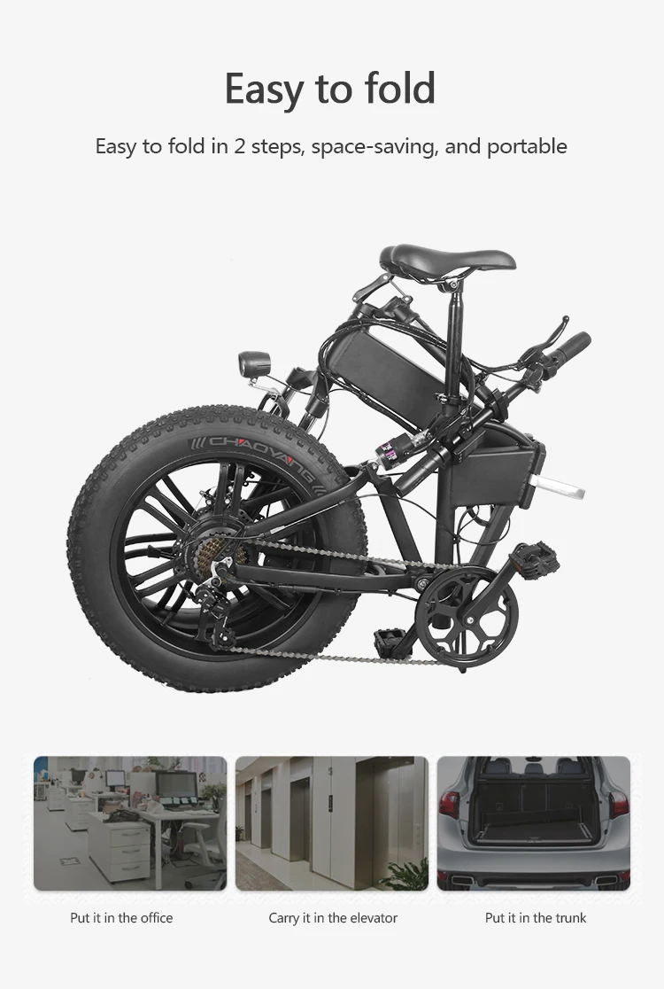 No Tax ! New 500W Electric Bike 10.4Ah 20 Inch Foldable Electric Bicycle 7 Speed 50KM Range Double Shock Absorption E Bike