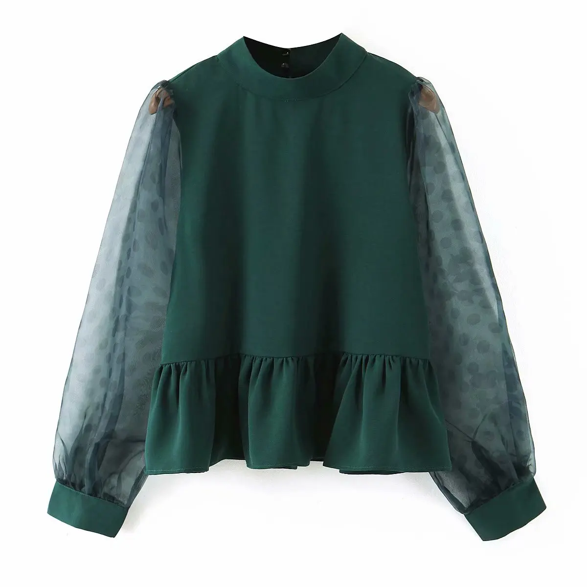 Зеленые транспонты рубашки женские с длинным рукавом сплайсированные Топы леопардовая сетка пряжа рубашки осень корейская одежда