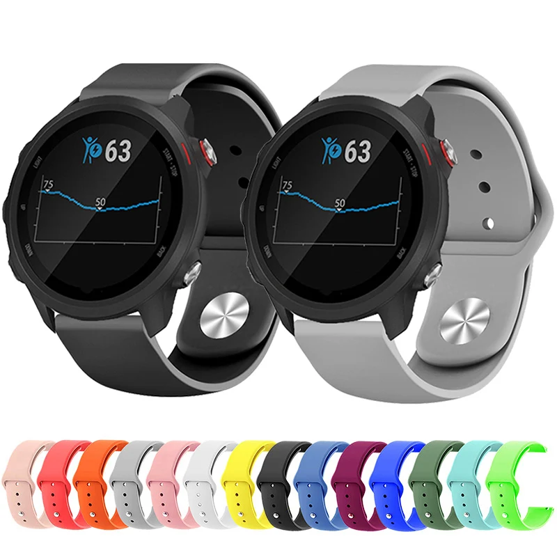  18MM 20MM 22MM Wrist Silicone Strap For Garmin Vivoactive4 4 4s Smart Watch Band Bracelet For Garmi - 4000403189903