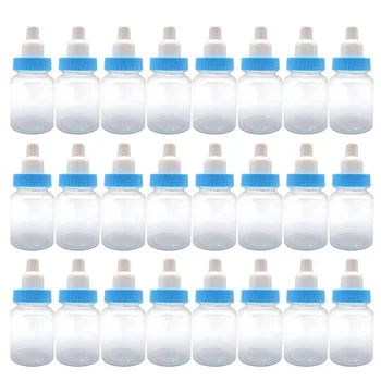 

3.5-Inches Baby Bottle Shower Favor,Mini Plastic Candy Bottle,Baby Shower Supplies Boy Girl Newborn Baby Baptism Birthday Party