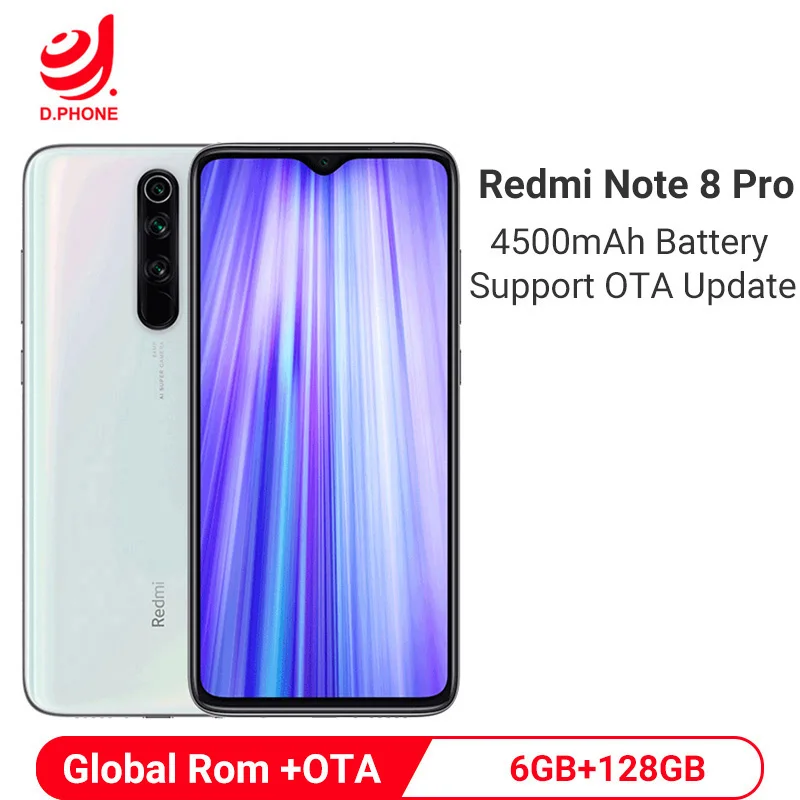 Global ROM Xiaomi Redmi Note 8 Pro 6GB 128GB Cellphone 64MP Quad Camera 4500mAh Smartphone MTK Helio G90T Octa Core Mobile Phone Global ROM Xiaomi Redmi Note 8 Pro 6GB 128GB Cellphone 64MP Quad Camera 4500mAh Smartphone MTK Helio G90T Octa Core Mobile Phone