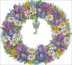 

2020 new Authentic Egyptian cotton self matching needle free printing kit Garland series - Wreath series