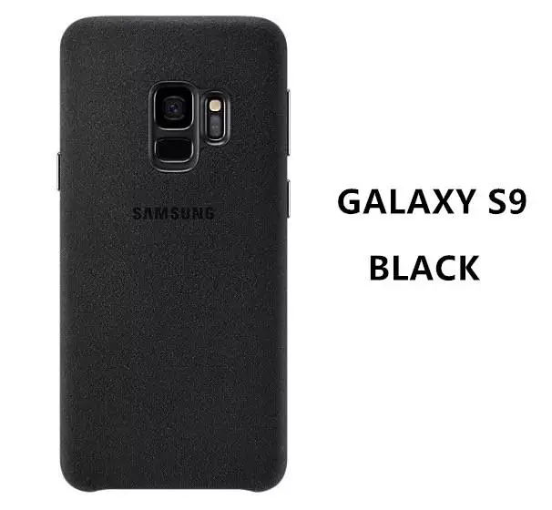 Чехол из натуральной кожи samsung Galaxy S9 S9 plus S9+ ALCANTARA роскошный Премиум чехол EF-XG960 EF-XG965 - Цвет: For Galaxy S9 Black
