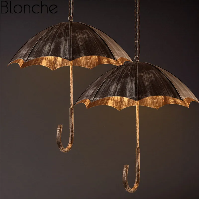 

Nordic Retro Pendant Lights Industrial Umbrella Hanging Lamp for Dining Room Bar Cafe Art Decor Light Fixtures Vintage Luminaire