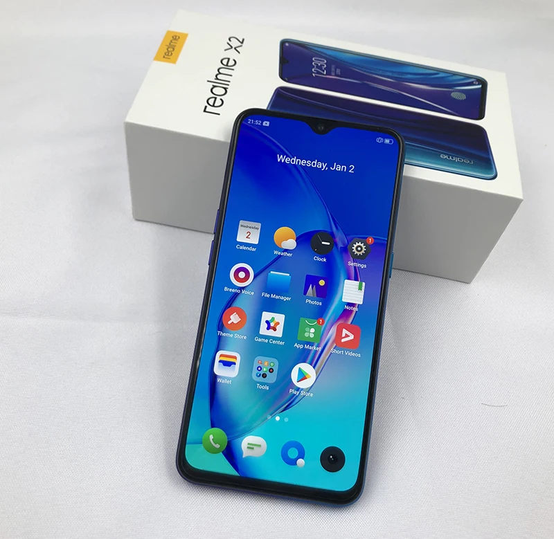 Realme X2 X 2 Мобильный телефон Snapdragon 730G 64MP камера 6,4 ''полный экран NFC OPPO мобильный телефон VOOC 30W быстрое зарядное устройство