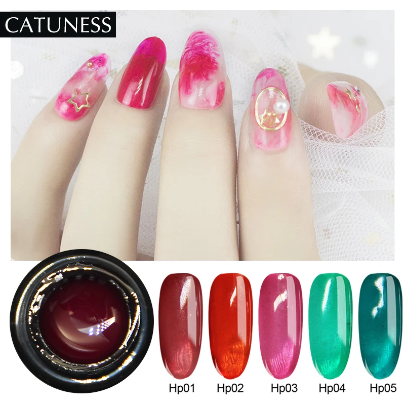 

CATUNESS Jelly Glass Candy Gel Builder Gel Neon Clear Skin Color Building Nail Extend Gum Poly Gel Set Soak Off UV Gel Nail