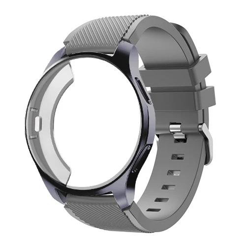 gray 17 Силиконовый чехол+ ремешок для samsung Galaxy watch 46 мм/42 мм Ременная Передача S3 Frontier band спортивный ремешок для часов+ защитный чехол для часов 42/46 мм - Цвет ремешка: gray 17