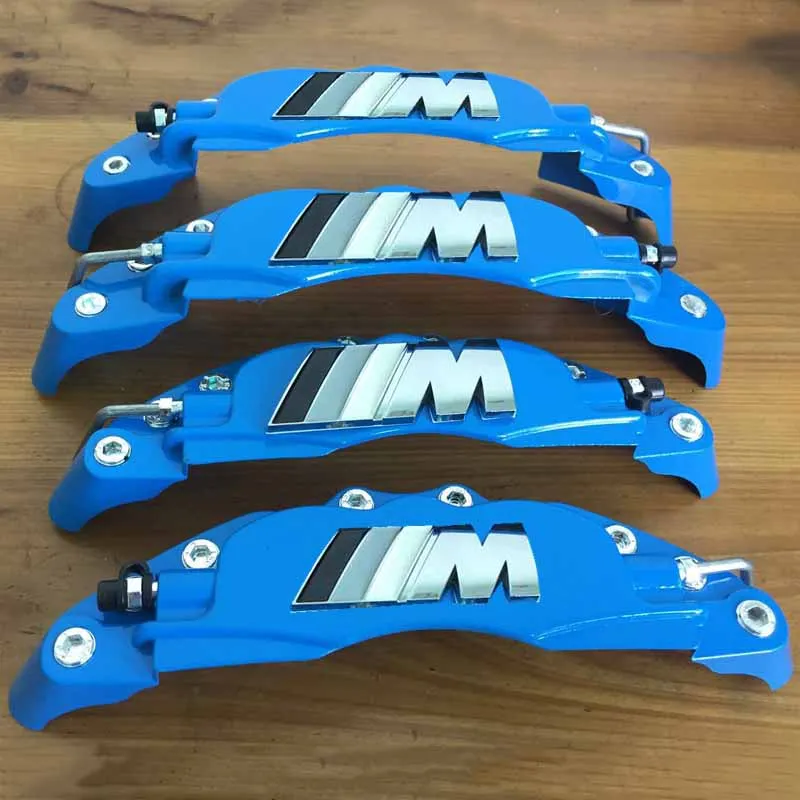 Blue White 3M Металлический дисковый тормозной суппорт крышка с Карбоновым фильтром M power пластик M power 4 цвета аксессуары для стайлинга автомобилей украшения - Название цвета: Blue White 3M