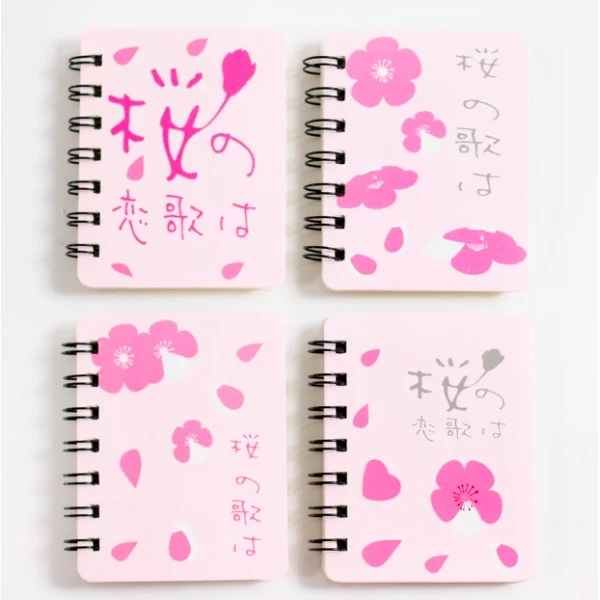 Book Stationery Student Notebook Portable Mini Notebook Cute Small Book Kawaii Pink Panther School Birthday Gift Supplies - Цвет: 4 piece