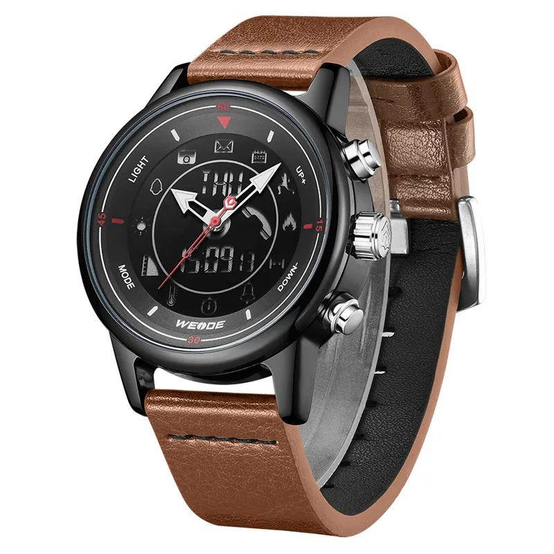 

WEIDE Bluetooth Smartwatch Clock 5ATM Waterproof Men Wristwatch Business Causal Alarm Relogio Masculino