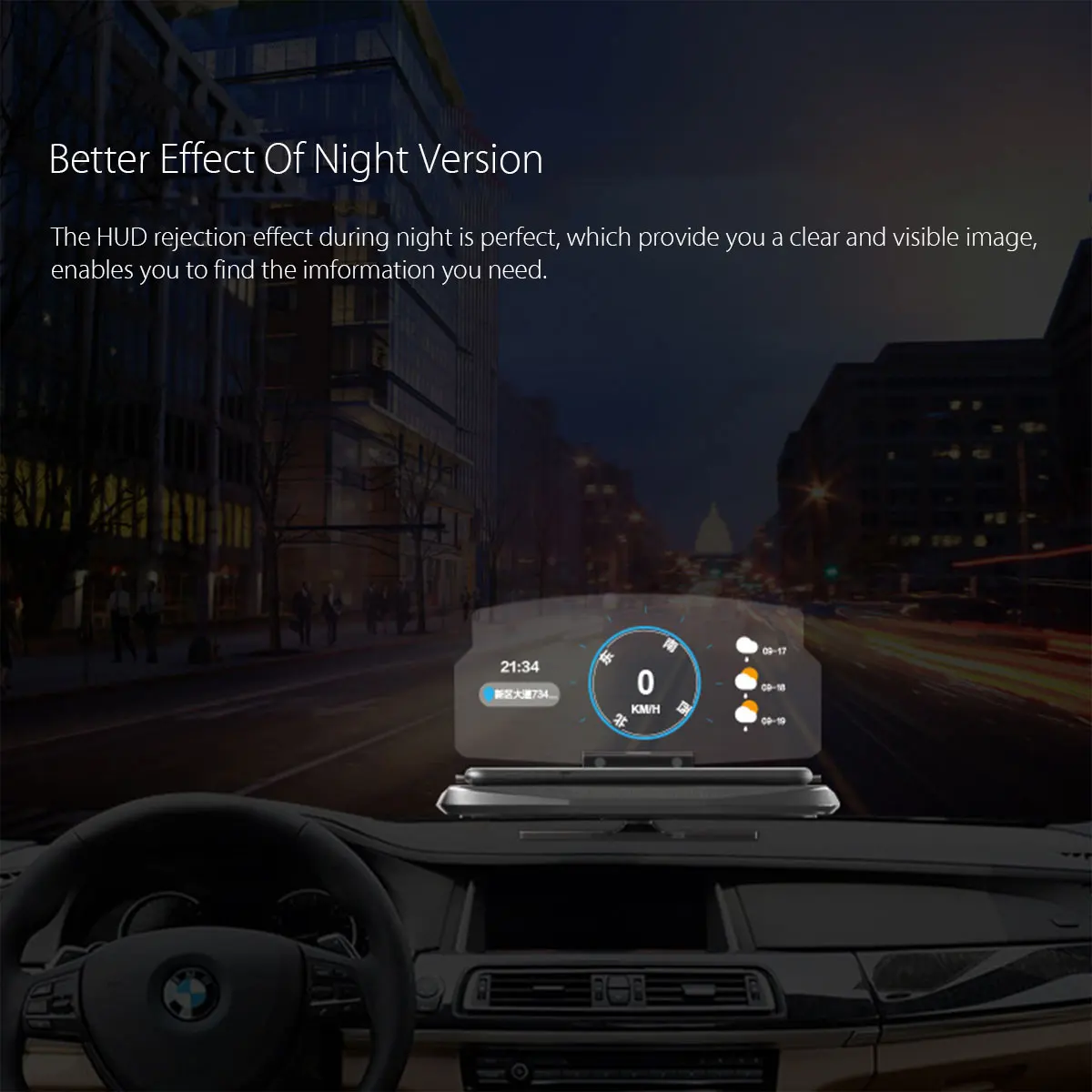 Universal HUD Head Up Display Car Cell phone GPS Navigation Image Reflector Holder Mount