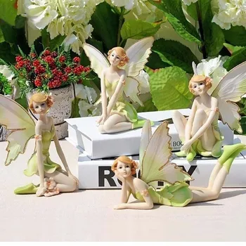 

Flower fairy angel figurines Home Ornament Fairy Garden Miniatures Resin Beautiful girl Figurines Wedding gifts