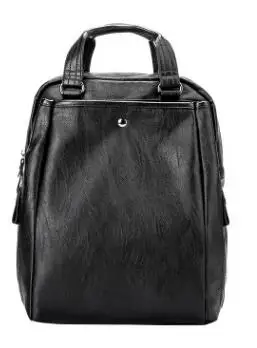 Роскошный женский рюкзак из натуральной воловьей кожи, женский кожаный рюкзак, элегантная женская сумка через плечо, рюкзак для девочек C1152 - Цвет: Черный