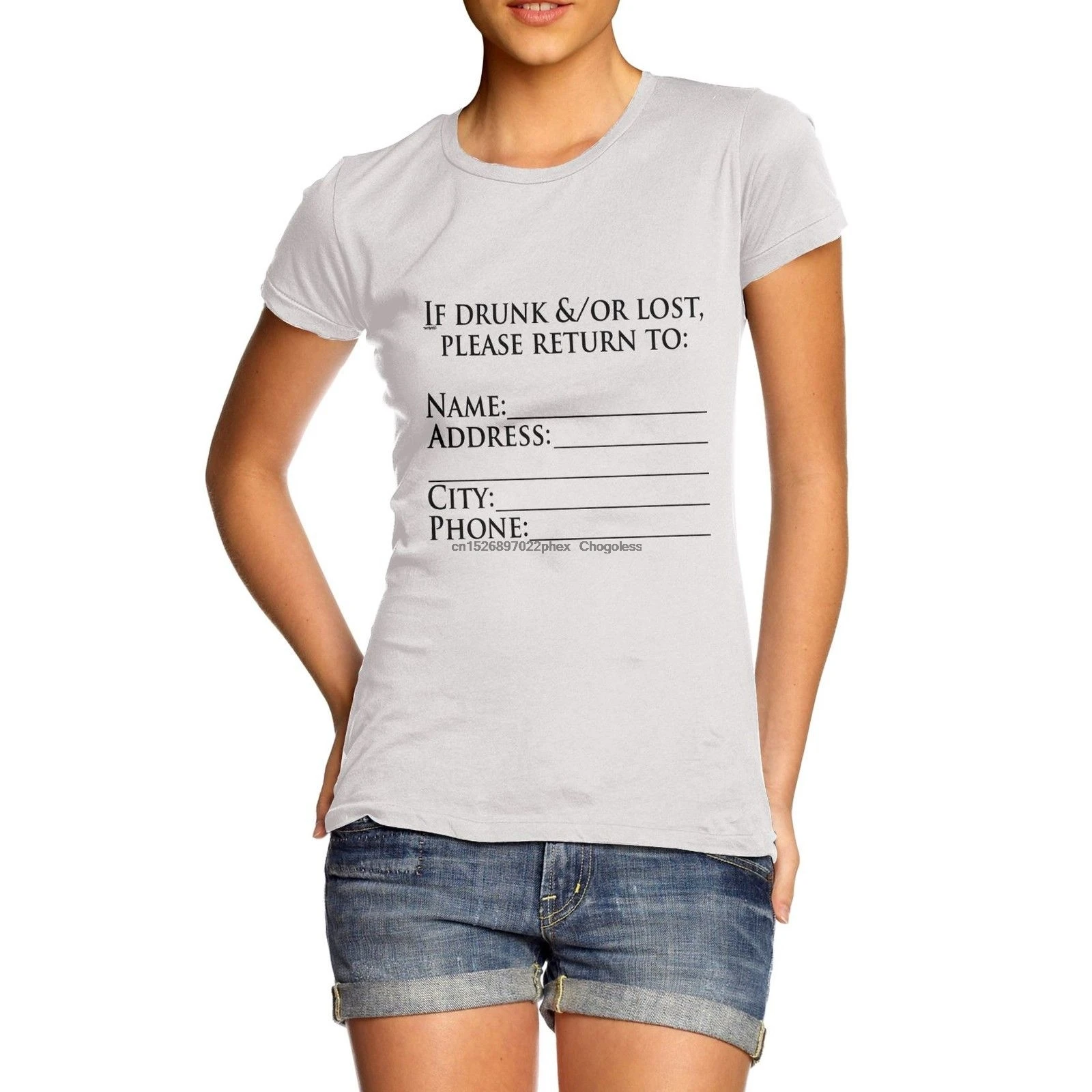 Women's Premium Cotton Funny If Drunk Or Lost Return To T-Shirt(1) | Мужская одежда