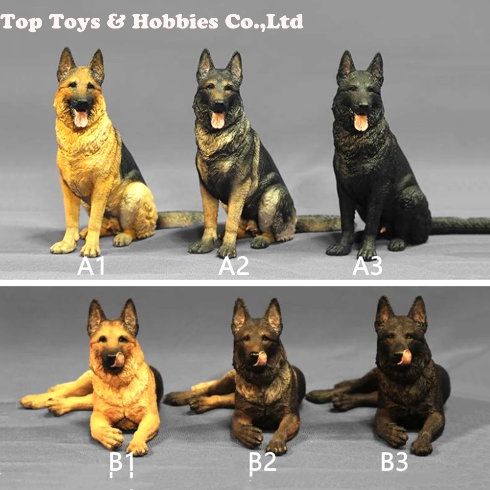

1/6 sitting/Kneeling Dog Model German Shepherd male dog Animal Statue for 12 inches Action Figure Accessories Collections