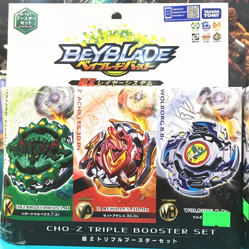 Такара Tomy Bayblade Burst B-121 Бог CHO-Z тройной усилитель набор bey blade bayblade игрушка-Лидер продаж, спинер для детей