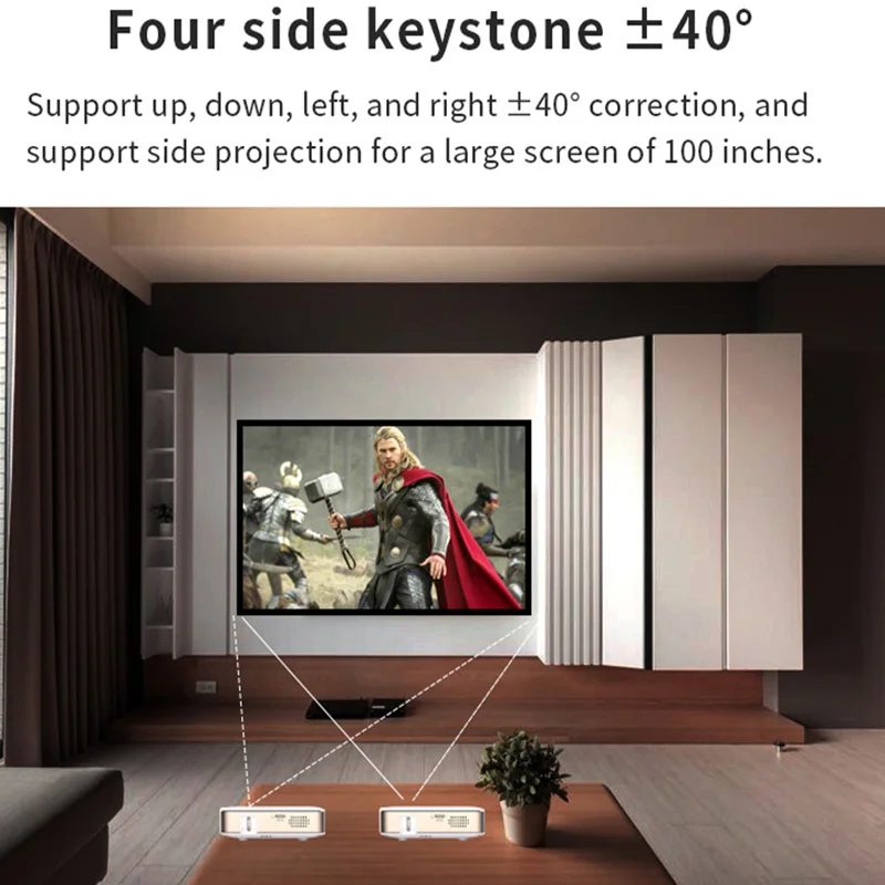 Smartldea Native full hd 1920 x 1080p Smart projector Android 9.0 5G Wifi BT4.1 Build-in 10500mAh battery home video Beamer portable projector mini projector video projector