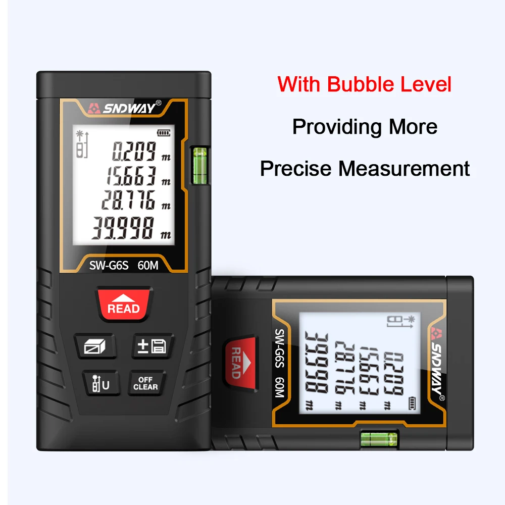 Handheld Laser Distance Meter 60m Rangefinder Digital Mini Distance