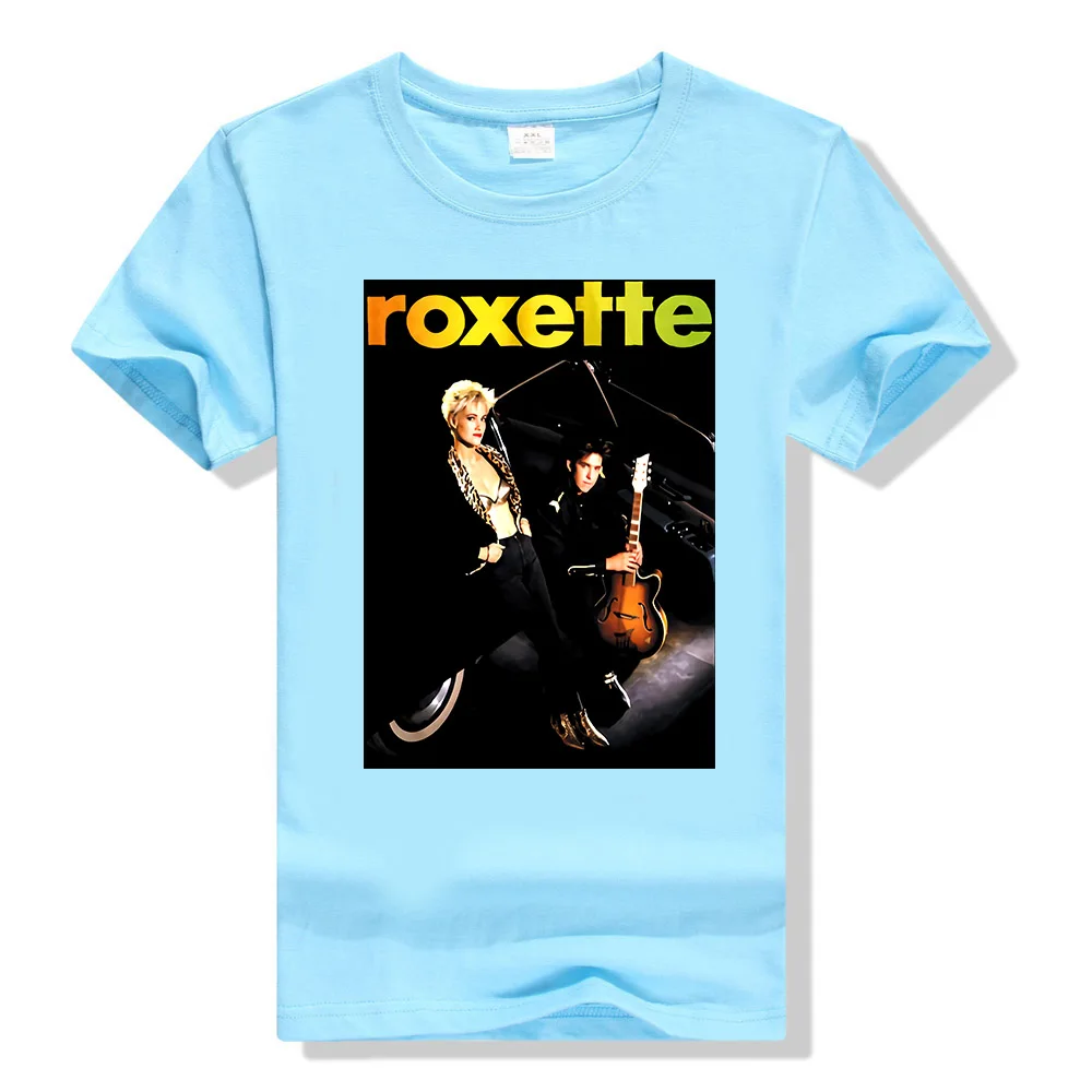 Небесно-голубой Roxette Joyride поп-группа рок-группа Мужская футболка Размер S-3Xl Высокое качество Повседневная футболка с принтом - Цвет: Небесно-голубой