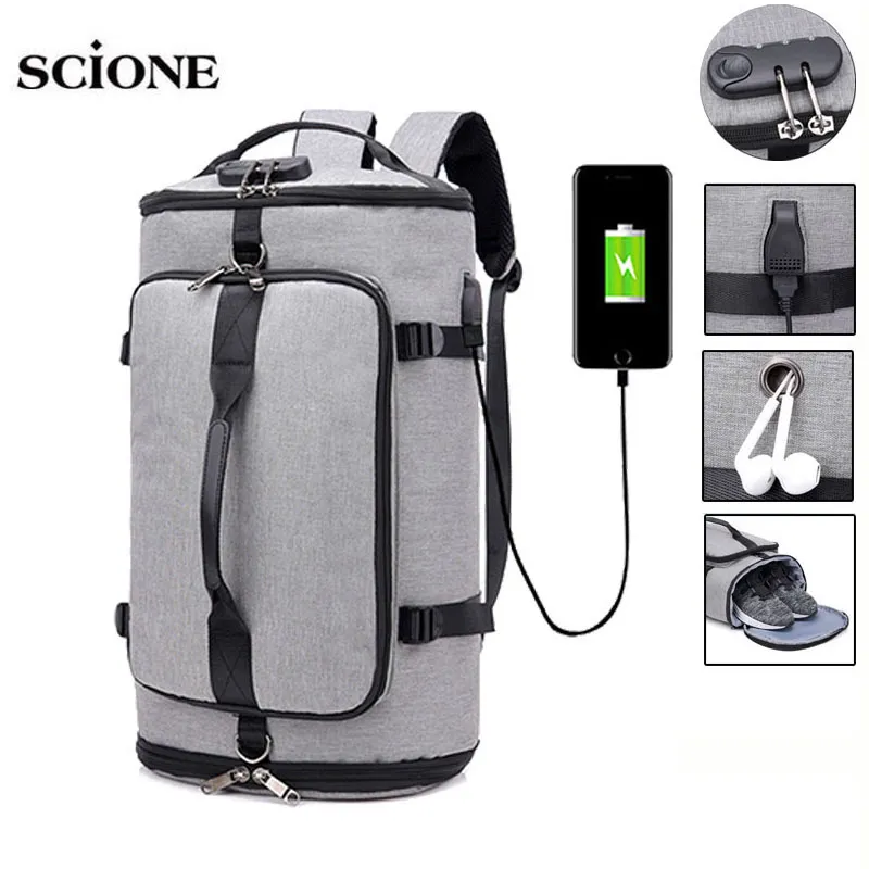 USB Anti-theft Gym backpack Bags Fitness Gymtas Bag for Men Training Sports  Tas Travel Sac De Sport Outdoor Laptop Sack XA684WA - AliExpress