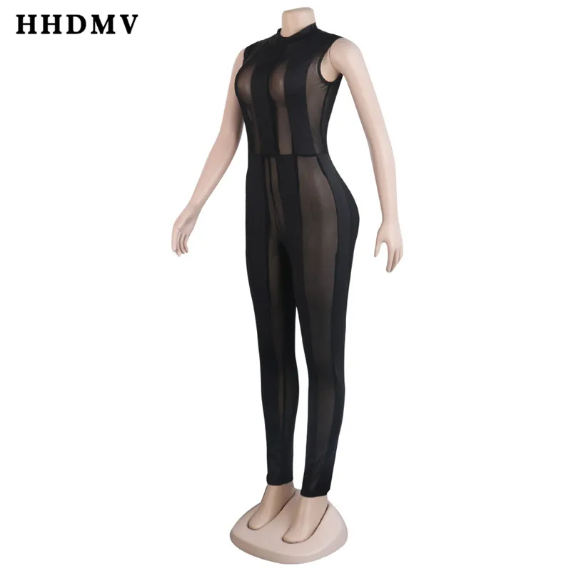 HHDMV WNY8814 Лидер продаж Модные женские летние элегантные комбинезон на молнии без рукавов Клубные сексуальные длинные штаны комбинезоны черные комбинезоны