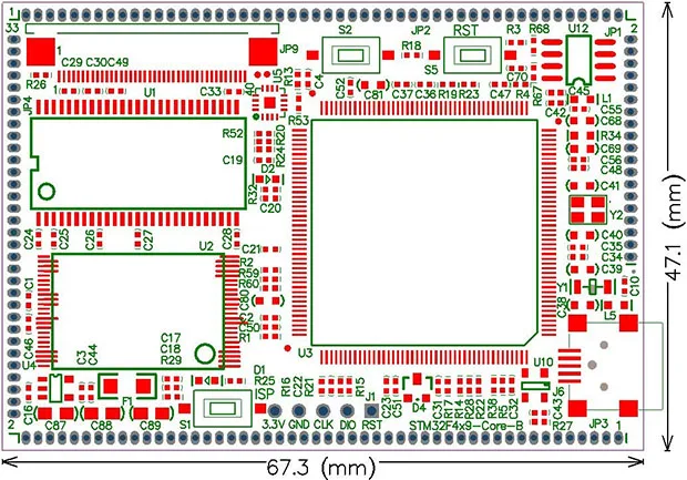 Мини-stm32f429ii основная плата SDRAM NAND STM32F429IGT6 обновленная версия