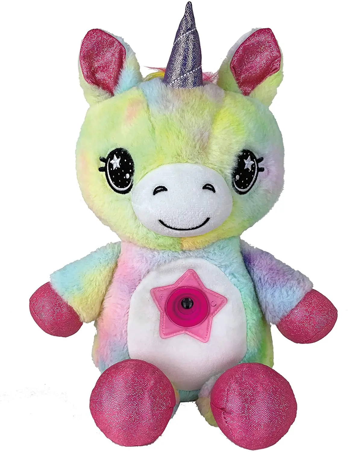 2022 New Star Shinning Huggable Night Light Belly Dream Stuffed Animal Night Light Shimmering Rainbow Unicorn Lites