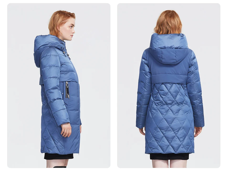ANDVERY Winter new arrival women down jacket high quality hooded thick cotton long warm windproof with zipper 9851