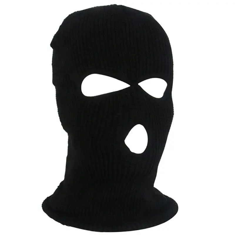 Halloween 3-Hole Knitted Full Face Cover Winter Warm Neon Balaclava Mask Hat 