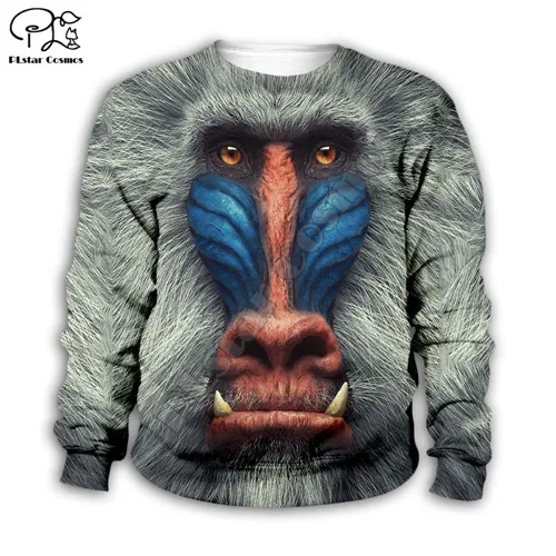 Kids sweatshirts Детский комплект с капюшоном с объемным принтом забавной обезьяны детская одежда толстовки с длинными рукавами пальто на молнии в подарок для маленьких мальчиков и девочек - Цвет: Kids sweatshirts