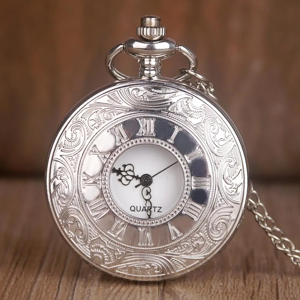 Винтажный стимпанк Скелет кварцевые карманные часы с белым циферблатом черное ожерелье с цифрами кулон мужской брелок часы цепь reloj de bolsillo