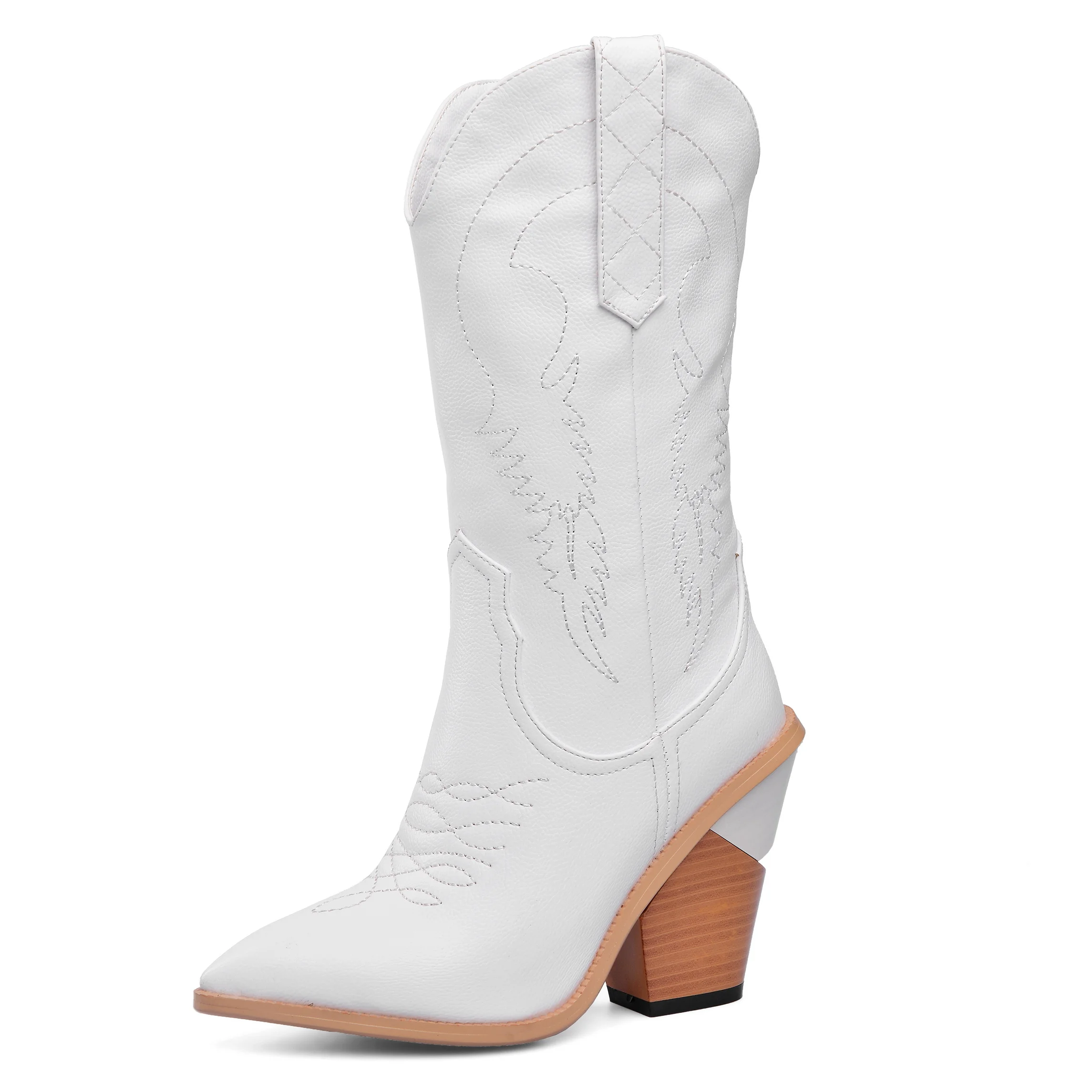 Winter Cowboy Boots for Women Wedge 