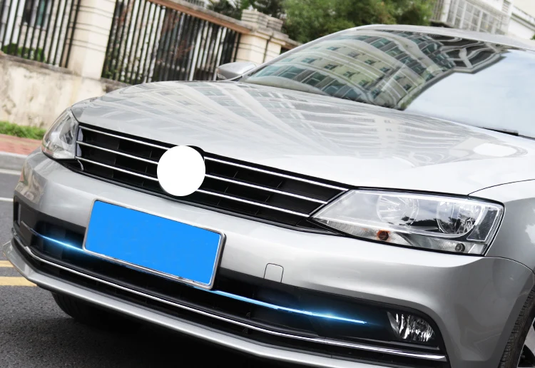 Lsrtw2017 для Sagitar Jetta Mk6 автомобильный передний гриль средняя сетчатая Полоса декоративные аксессуары для интерьера хром