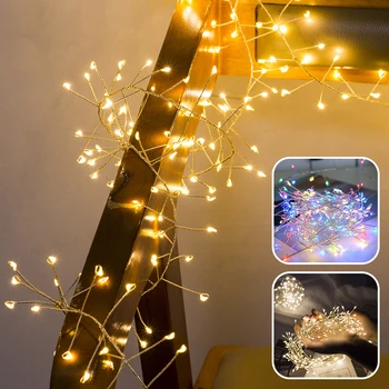 

Sale LED Firecracker Fairy String Lights Home Wedding Decoration 100/200/400 Christmas Lights for Party Home Garden Festival D30