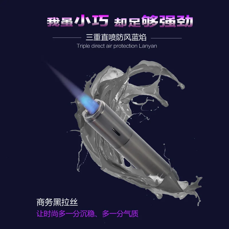 JOBON three blue flames прямо в ветронепроницаемую зажигалку металлическая креативная