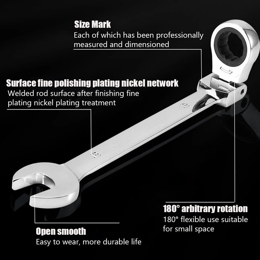 8-12mm keys set Wrench Multi Tool Key Ratchet Spanners Set of Tools Set Wrenches Universal Wrench Tool Car Repair Tools