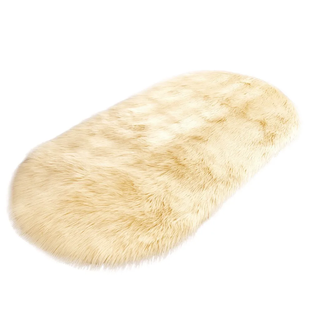 Yellow Мягкий ковер, чехол для стула, Искусственная овчина, шерсть, теплый ворсистый ковер, Нескользящие коврики, коврик для украшения дома, коврик для гостиной, принадлежности - Цвет: Yellow