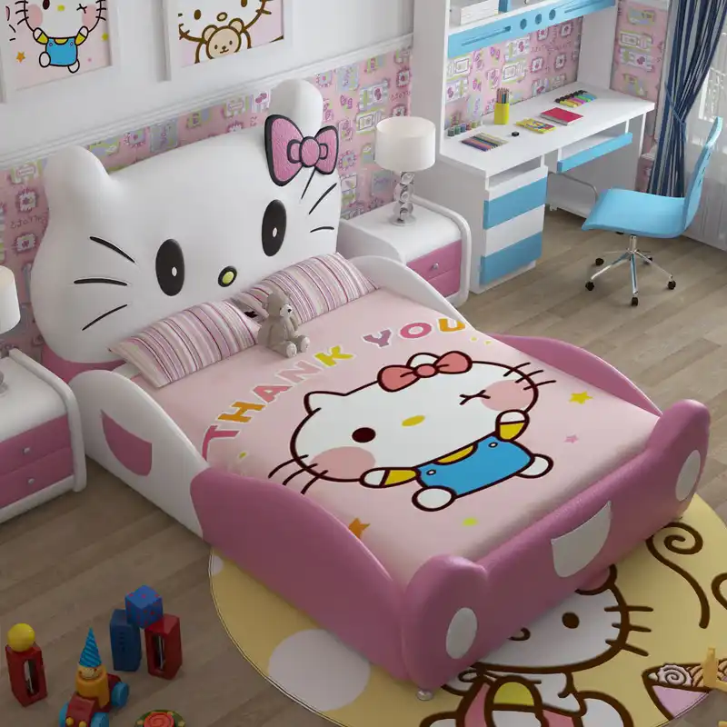 Children Beds Hello Kitty Leather Beds For Children Bedroom Furniture Bedroom Sets Aliexpress