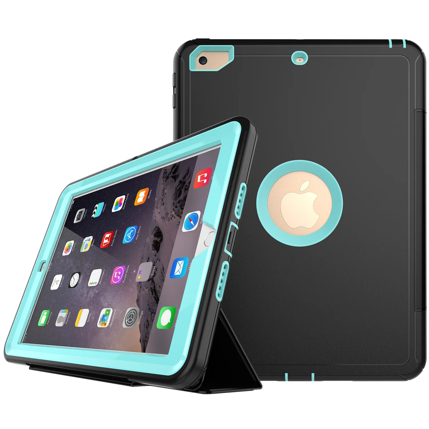 

IPad 2018 Protective Case iPad Dormancy Protective Case Three-in-One Fall Resistance Protection Shell Factory Direct Selling Cur