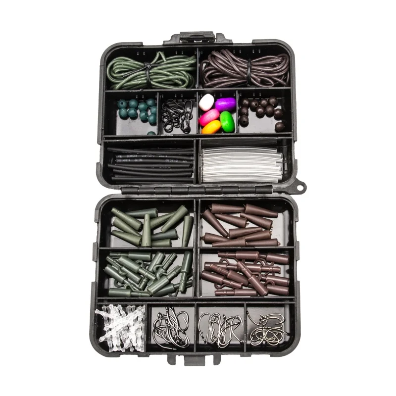New Corn squid set fishing 160PCS/Box Fishing Accessories Hooks Swivels Lead Fishing Sinker With Ring Carp Fishing tool