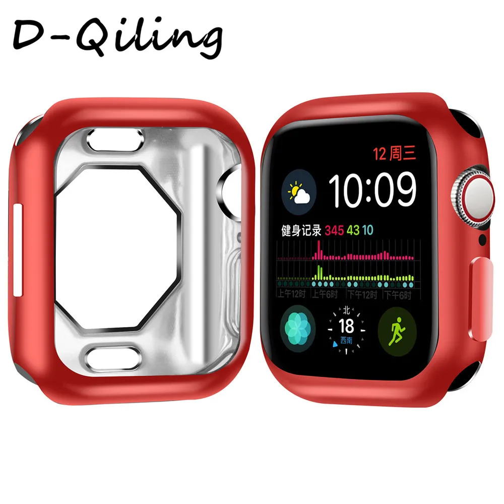 Чехол для часов Apple Watch Case5, 4, 3, 2, 1, 40 мм, 44 мм, прозрачный чехол из ТПУ, защитная пленка для экрана iWatch