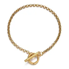 Stainless Steel Round Chain OT Toggle Anklet Foot Chain For Women Summer Yoga Beach Leg Chain Anklets Jewelry Accessories