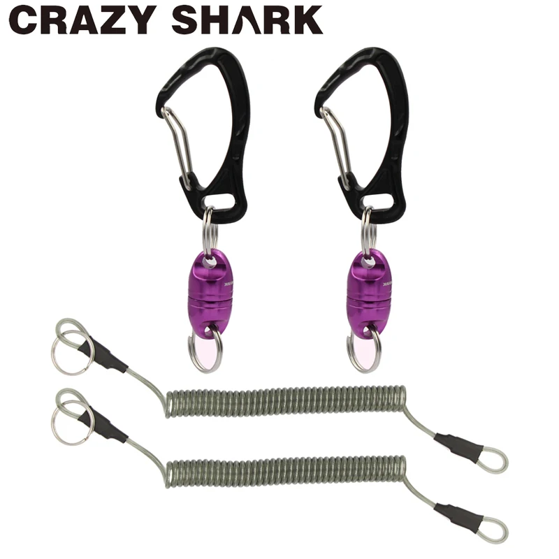 Магнитная сетка Crazy Shark с ремешком и карабином для ловли нахлыстом, максимальная емкость 7 фунтов/3,5 кг, аксессуары для рыболовных инструментов