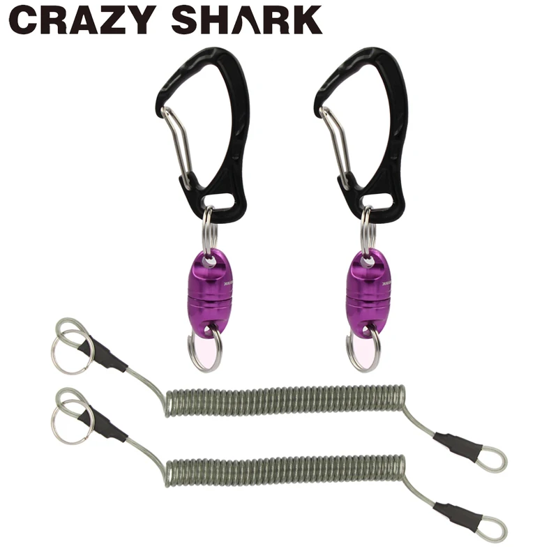 CrazyShark Sgancio Magnetico Per Rete Da Pesca A Mosca - Guscio In Alluminio, Forza 3.5kg, Rosso - 2